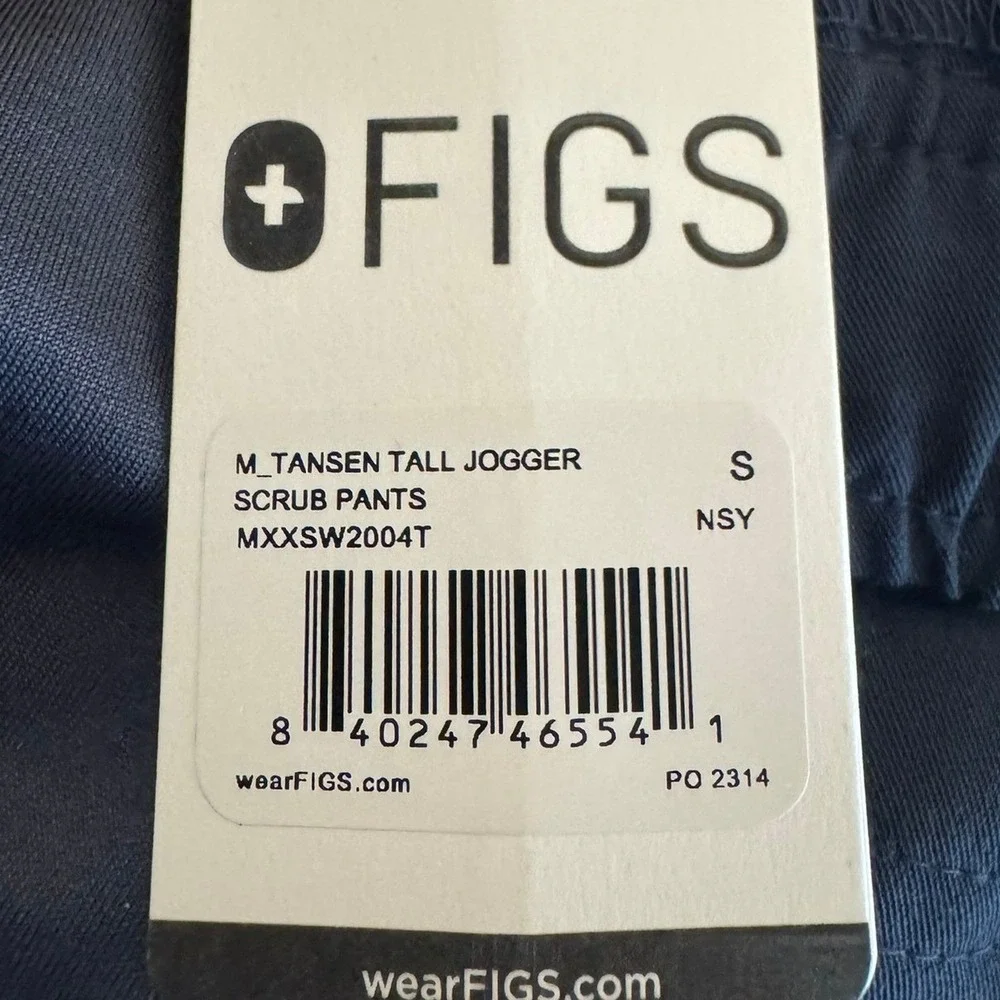 FIGS Men's Tansen Jogger Scrub‎ Pants Navy Blue Size Small / Tall